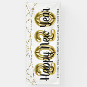 Modern GELUKKIG NIEUWJAAR 2020 Ballonnummers Spandoek (Verticaal)