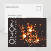 Modern Gelukkig Nieuwjaar 2020 Vuurwerk Sparkler Briefkaart (Voorkant / Achterkant)