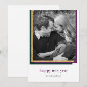 Modern Gelukkig Nieuwjaar Feestdagenkaart (Voorkant / Achterkant)