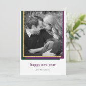 Modern Gelukkig Nieuwjaar Feestdagenkaart (Staand voorkant)