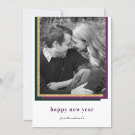 Modern Gelukkig Nieuwjaar Feestdagenkaart