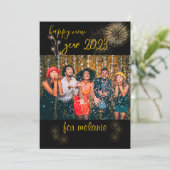 modern gelukkig nieuwjaar feestdagenkaart (Staand voorkant)