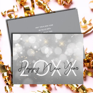 Modern Gelukkig Nieuwjaar Groet Feestdagenkaart