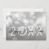 Modern Gelukkig Nieuwjaar Groet Feestdagenkaart (Voorkant)