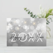 Modern Gelukkig Nieuwjaar Groet Feestdagenkaart (Staand voorkant)