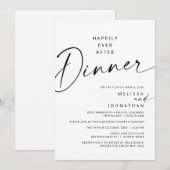 Modern gelukkig ooit na bruiloft Elopement diner Kaart (Voorkant / Achterkant)