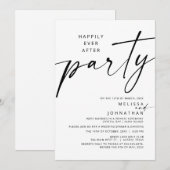 Modern gelukkig ooit na bruiloft Elopement Party Kaart (Voorkant / Achterkant)