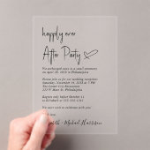 Modern gelukkig ooit na huwelijksontvangst acryl uitnodigingen (Insitu (Draagbaar))