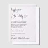 Modern gelukkig ooit na huwelijksontvangst vellum uitnodigingen (Offset)