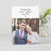 Modern Gelukkig Tot Het Einde Script Hart Foto Fee Kaart (Staand voorkant)