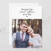 Modern Gelukkig Tot Het Einde Script Hart Foto Fee Kaart (Voorkant / Achterkant)