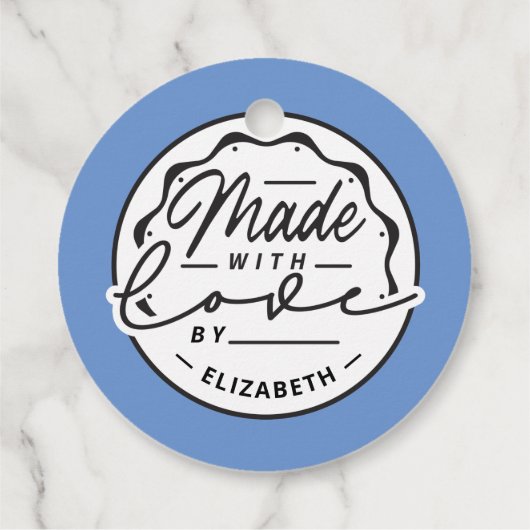 Modern gemaakt met Love Circle Label Labels (Achterkant)