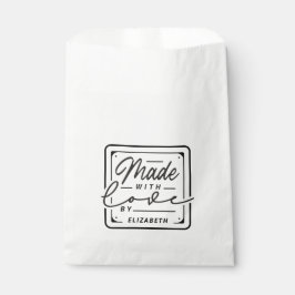 Modern Gemaakt met Love Label Tassen Bedankzakje
