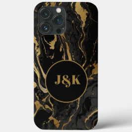 Modern gemarmerd Initiaal monogram Case-Mate iPhone Case