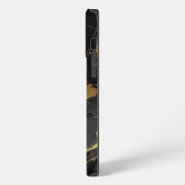 Modern gemarmerd Initiaal monogram iPhone Hoesje (Linkerkant)