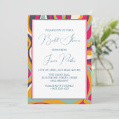 Modern gemarmerd klassiek Vrijgezellenfeest Kaart (Staand voorkant)