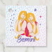 Modern Gemini Twins Zodiac Bedankjes Labels (Voorkant)