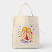 Modern Gemini Twins Zodiac Tote Bag (Voorkant)