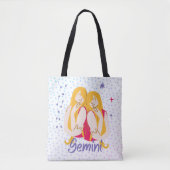 Modern Gemini Twins Zodiac Tote Bag (Voorkant)