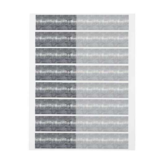 Modern Gemini Zodiac Sign Grunge Distress Style Omwikkelbaar Adreslabel (Vel)