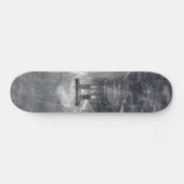 Modern Gemini Zodiac Sign Grunge Distress Style Skateboard (Horizontaal)