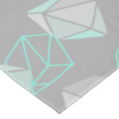 Modern Gems Patroon Grijs & Aqua Tafelkleed (Gekanteld)