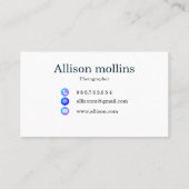 Modern Gemstone Pink Agate Gold Foil Visitekaartje (Achterkant)