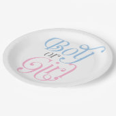 Modern, Gender onthulling, Roze of Blauw, Jongen o Papieren Bordje (Gekanteld)