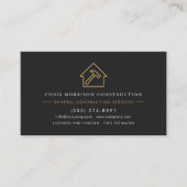 Modern General Contractor Black Gold QR Code Visitekaartje (Voorkant)