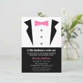 Modern Gentleman Tuxedo Bow Stropdas Baby Boy Show Kaart (Staand voorkant)