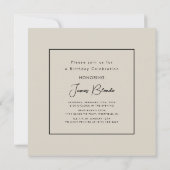 Modern Gentlemen's vijftigs en Fabulous Birthday P Kaart (Achterkant)