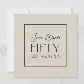 Modern Gentlemen's vijftigs en Fabulous Birthday P Kaart (Voorkant)