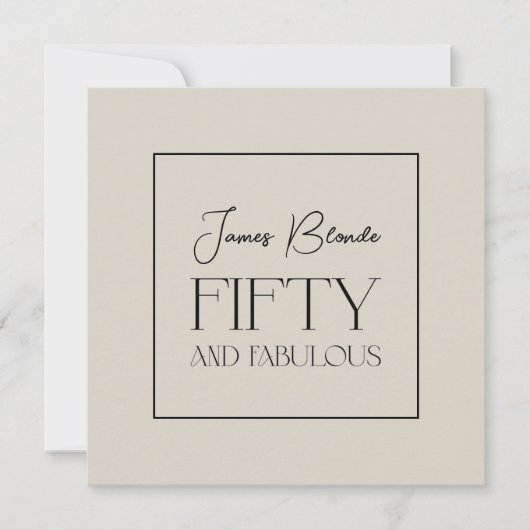 Modern Gentlemen's vijftigs en Fabulous Birthday P Kaart (Voorkant)