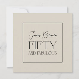 Modern Gentlemen's vijftigs en Fabulous Birthday P Kaart