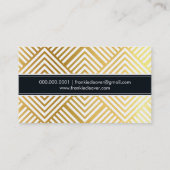 MODERN GEO DIAMOND PATTERN trendy eenvoudige goude Visitekaartje (Achterkant)