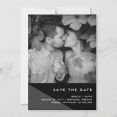 Modern Geo | Foto Sla de datum op Magnetische Uitnodiging (Voorkant)