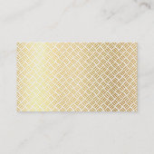 MODERN GEO HEXAGON monogram spot gouden patroon Visitekaartje (Achterkant)