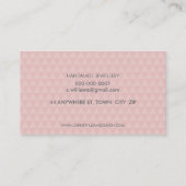 MODERN GEO PATTERN smart badge logo baby roze grij Visitekaartje (Achterkant)