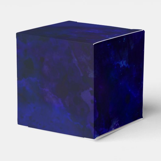 Modern Geode Deep Blue Agate Calligraphy Wedding Bedankdoosjes (Achterkant)