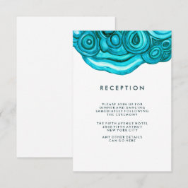 Modern Geode Wedding | Blauwe opvang Kaart