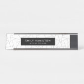 Modern Geometic | Gepersonaliseerd Bureau Naambordje (Voorkant)