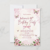 Modern Geometric 18th Birthday Party Invitation Kaart (Voorkant)