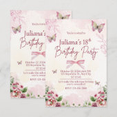 Modern Geometric 18th Birthday Party Invitation Kaart (Voorkant / Achterkant)