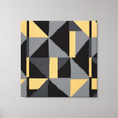 Modern Geometric Abstract Canvas | Luxury Black,  Afdruk (Voorkant)