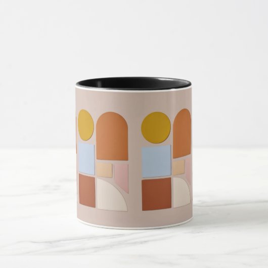 Modern Geometric Abstract Coffee Mug Mok (Midden)