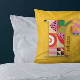Modern Geometric Abstract Colorful Initiaal Kussen