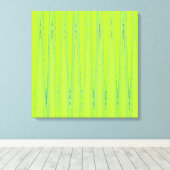 Modern Geometric Abstract Lime Green Wave Pattern Canvas Afdruk (Insitu (Houten vloer))