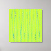 Modern Geometric Abstract Lime Green Wave Pattern Canvas Afdruk (Voorkant)