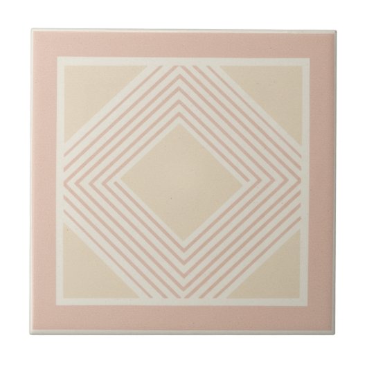 Modern Geometric Abstract Pat#11 Rose Gold ID1192 Tegeltje (Voorkant)