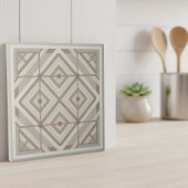 Modern Geometric Abstract Pat#20 Greige ID1192 Tegeltje